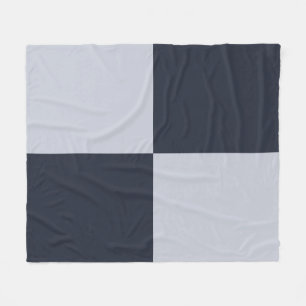 Navy und Grau-Rechtecke Fleecedecke