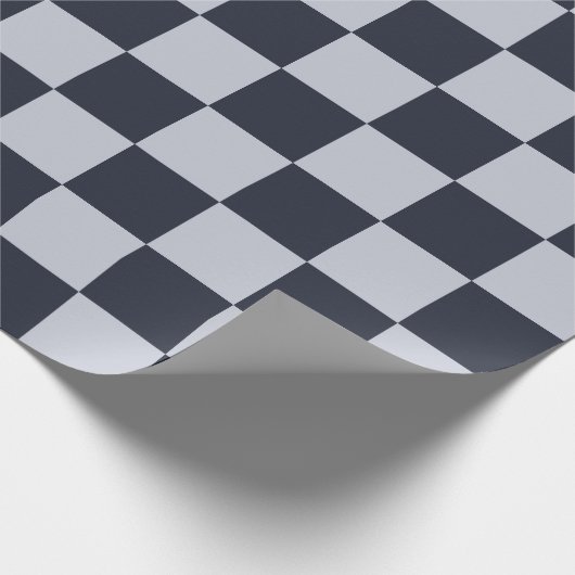 Navy und Grau-Rechtecke Geschenkpapier (Ecke)