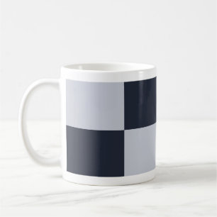 Navy und Grau-Rechtecke Kaffeetasse