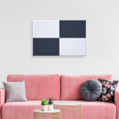 Navy und Grau-Rechtecke Leinwanddruck (Insitu (Wohnzimmer))