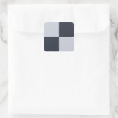 Navy und Grau-Rechtecke Quadratischer Aufkleber (Tasche)
