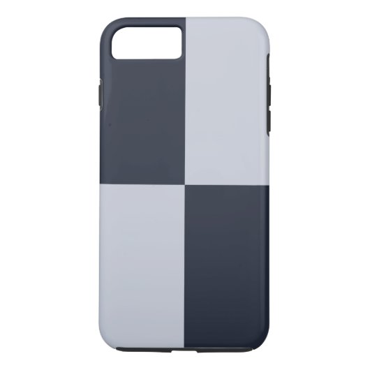 Navy und Gray Rectangle iPhone 8 Plus Tough Case (Rückseite)