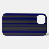Navy und Holzkohle fünf Streifen Muster Case-Mate iPhone Hülle (Rückseite (Horizontal))
