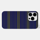 Navy und Holzkohle fünf Streifen Muster iPhone Hülle (Rückseite (Horizontal))