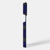 Navy und Holzkohle fünf Streifen Muster iPhone Hülle (Rechte Seite)