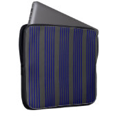 Navy und Holzkohle fünf Streifen Muster Laptopschutzhülle (Vorne Rechts)