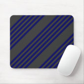 Navy und Holzkohle fünf Streifen Muster Mousepad (Mit Mouse)