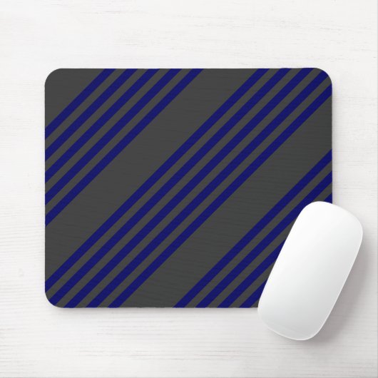 Navy und Holzkohle fünf Streifen Muster Mousepad (Mit Mouse)