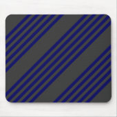 Navy und Holzkohle fünf Streifen Muster Mousepad (Vorne)
