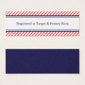 Navy und Koral Nautical Wedding Card (Vorne & Hinten)