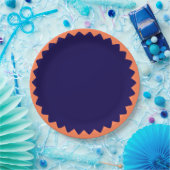 Navy- und Korallenplatte Pappteller (Party)