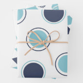 Navy und Light Blue auf White Geschenkpapier Set (Beispiel)
