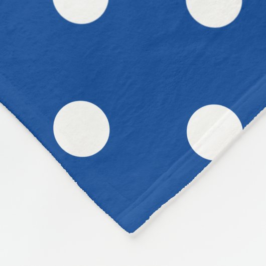Navy und Light Blue mit White Polka Dot Monogram Fleecedecke (Ecke)