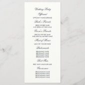 Navy- und Mauve-Blumen-Aquarell-Hochzeitsprogramme Programm (Rückseite)