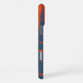 Navy und Orange iPhone Hülle (Rechte Seite)