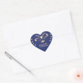 Navy und Peach Heart Sticker (Umschlag)