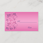 Navy und Pink Floral Placecards Platzkarte (Rückseite)