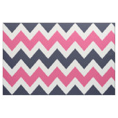 Navy und Pink Moderne Zickzack große Größe Stoff (Fat Quarter (45,7 x 55,9 cm))
