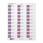 Navy und Pink Moderne Zickzack Monogramm (Vorne)