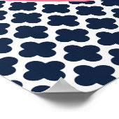 Navy und Pink Whale Kinderzimmer Poster (Ecke)