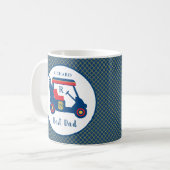 Navy und Red Golf Best Vater Personalisiert Kaffeetasse (Vorderseite Links)