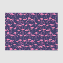 Navy und rosa Flamingo Muster