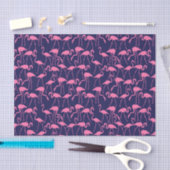 Navy und rosa Flamingo Muster Seidenpapier (Handwerk)