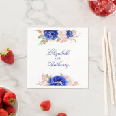 Navy und Rosa Floral Serviette (Beispiel)