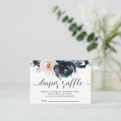 Navy und rot rosa Windel Gewinnspiel Verlosungskar Begleitkarte (Stehend Vorderseite)