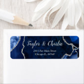 Navy und Silber Achat-Marmor-Hochzeit (Insitu)