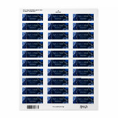 Navy und Silber Achat-Marmor-Hochzeit (Vorne)