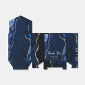 Navy und Silver Agate Wedding Vielen Dank Geschenkschachtel (Ungefaltet)