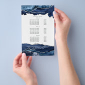 Navy und Silver Agate Wertvoll Stone Corporate Flyer (Handgriff)