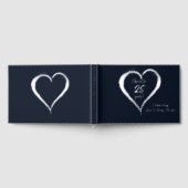 Navy und Silver Cheers bis 25 Jahre Gästebuch (Voll)