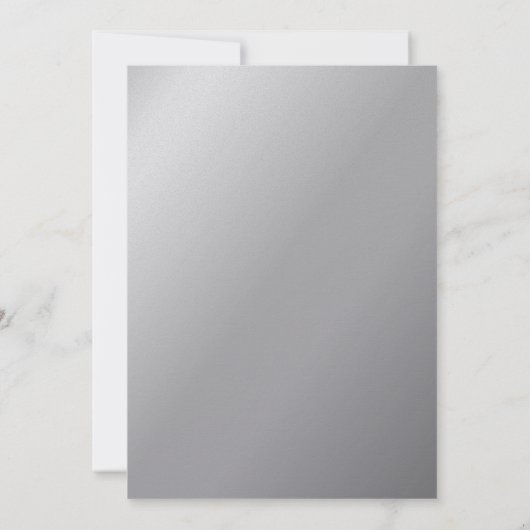 Navy und Silver Foil Bridal oder Babydusche per Ma Einladung (Rückseite)