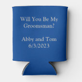 Navy und Silver werden Sie mein Trauzeuge für Luft Dosenkühler (Vorderseite)