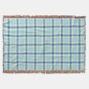Navy und Sky Blue Tartan Kariert Decke