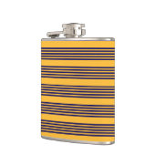 Navy und sonnige gelbe fünf Streifen Muster Flachmann (Links)