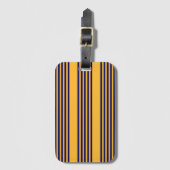 Navy und sonnige gelbe fünf Streifen Muster Gepäckanhänger (Vorderseite Vertikal)