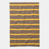 Navy und sonnige gelbe fünf Streifen Muster Geschirrtuch (Vertikal)