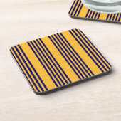 Navy und sonnige gelbe fünf Streifen Muster Getränkeuntersetzer (Linke Seite)