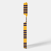 Navy und sonnige gelbe fünf Streifen Muster iPhone Hülle (Rechte Seite)