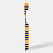 Navy und sonnige gelbe fünf Streifen Muster iPhone Hülle (Linke Seite)