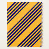Navy und sonnige gelbe fünf Streifen Muster Planer (Rückseite)