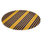 Navy und sonnige gelbe fünf Streifen Muster Schneidebrett (Ecke)