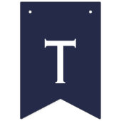 Navy und Weiß binden das knot-nautische Bunting Wimpelkette (Zweite Fahne)