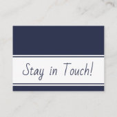 Navy und Weiß Bold haben wir Handout Cards verscho Visitenkarte (Rückseite)