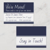 Navy und Weiß Bold haben wir Handout Cards verscho Visitenkarte (Vorne/Hinten)