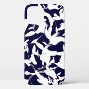 Navy- und Weiß-Farbmusterdesign mit Pflanze erstel Case-Mate iPhone Hülle