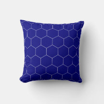 Navy und Weiß-Hexagon-Muster